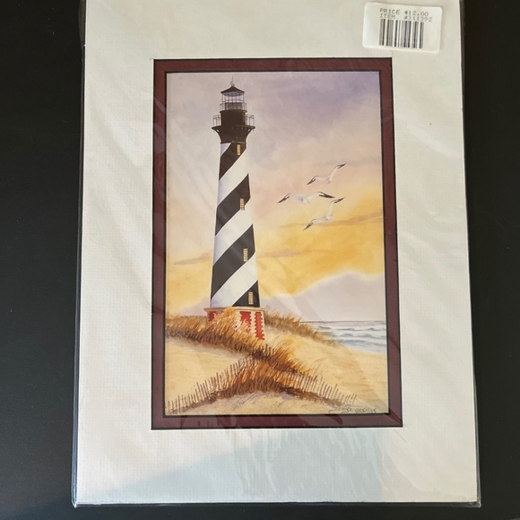 Cape Hatteras Lighthouse, Gaskin Gallery, matted and still in protective wrap - Picture 1 of 6